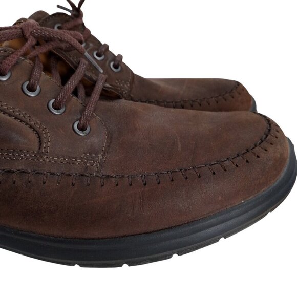 Ecco Seawalker Brown Leather Lace Up Loafers Size 47 US 13-13.5 Comfort Oxford main image 5